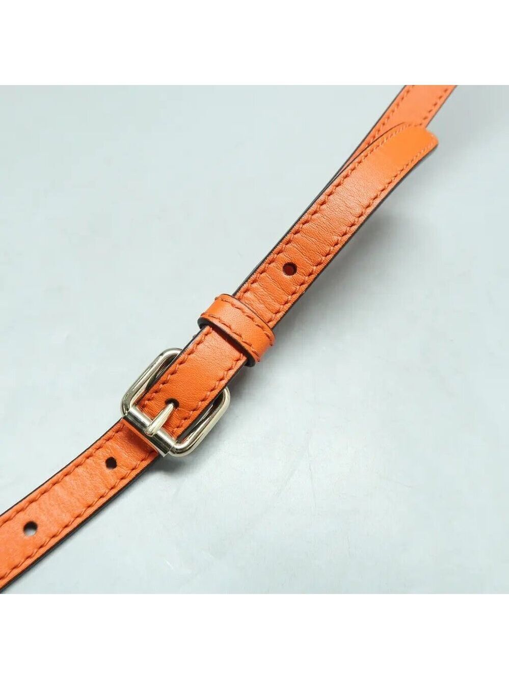 GUCCI Orange Leather Satchel 665-060525 - Picture 9 of 12